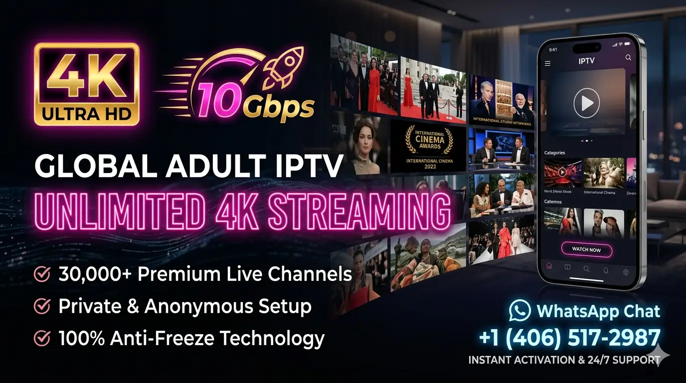 Adult IPTV 4K Channel List and Premium VOD Interface